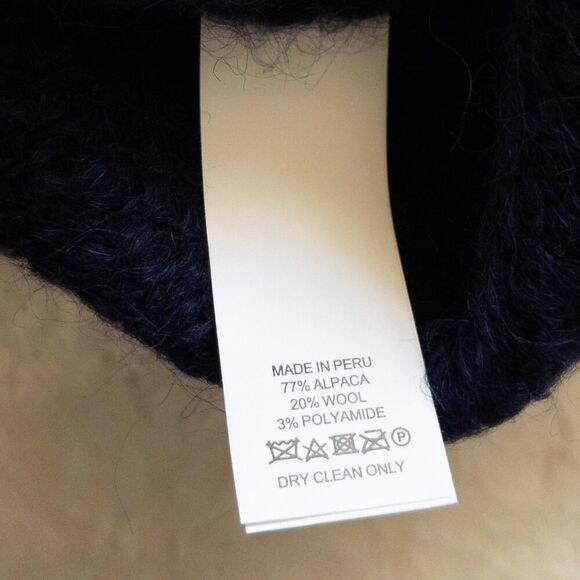 Kate Spade soft and warm blue and black leopard print sweater with a mock neck. - Picture 5 of 8